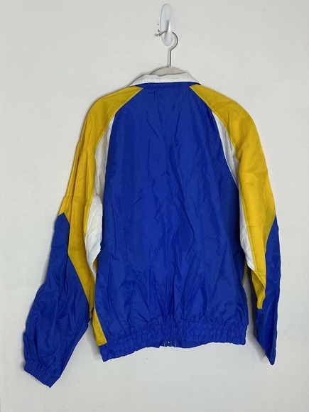 Vintage Hartwell Viasport Yellow Blue Full Zip Windbreaker Jacket Size M - Picture 4 of 4